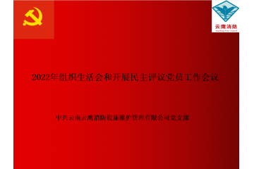 云鹰消防公司党支部召开组织生活会和开展民主评议党员工作会